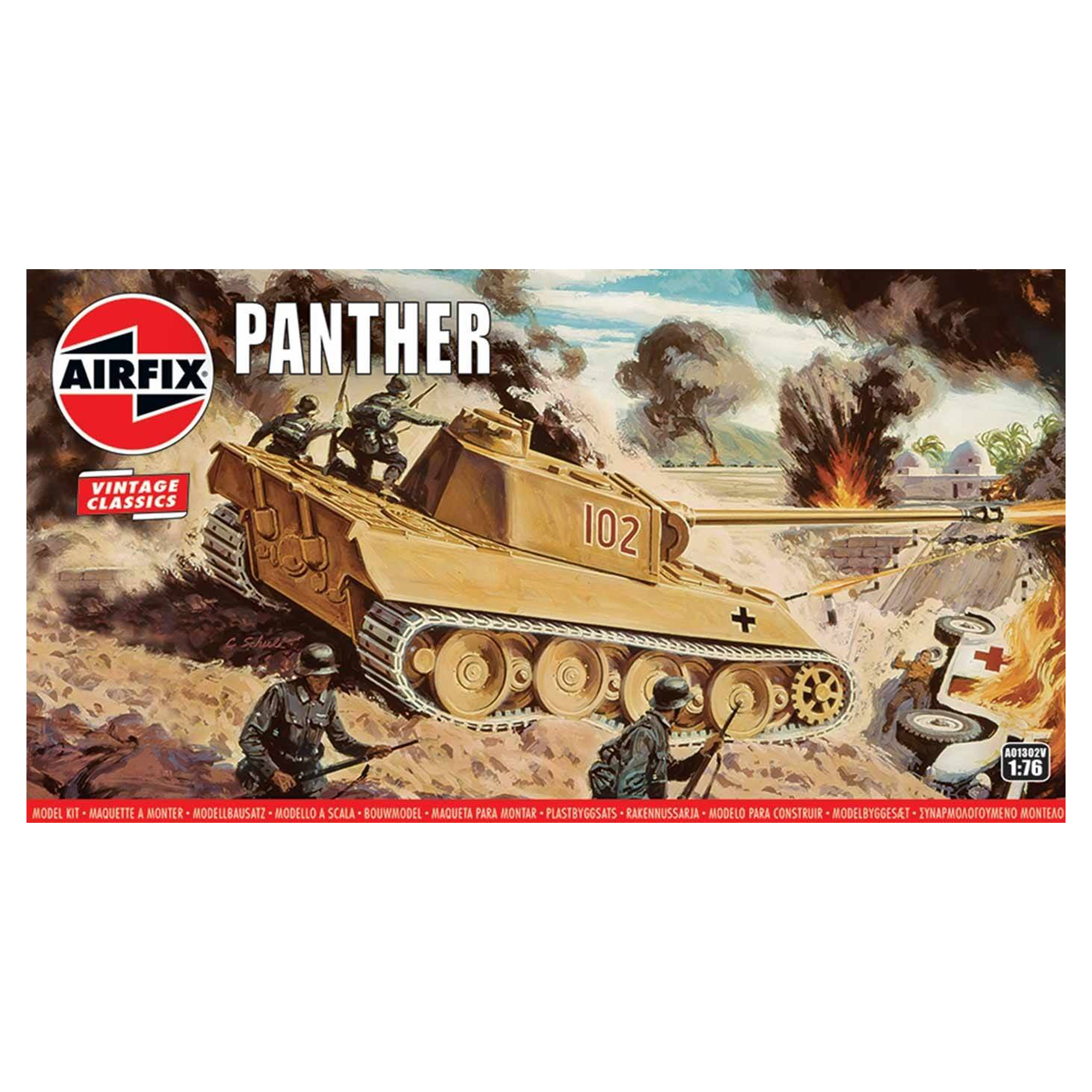Czołg Pantera model do sklejania Airfix w skali 1:76
