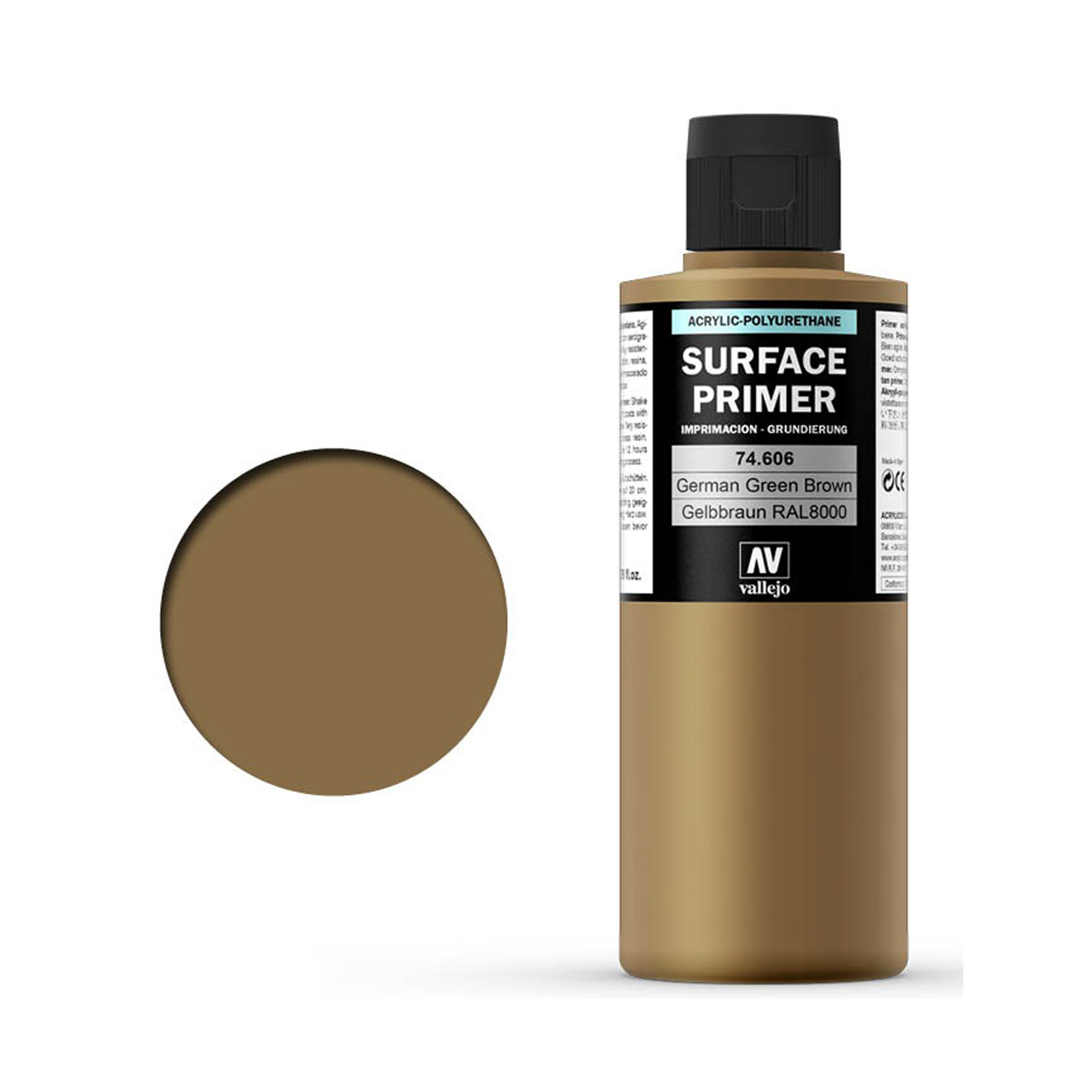German Green Brown 200 ml. Podkład Akrylowy Vallejo Surface Primer
