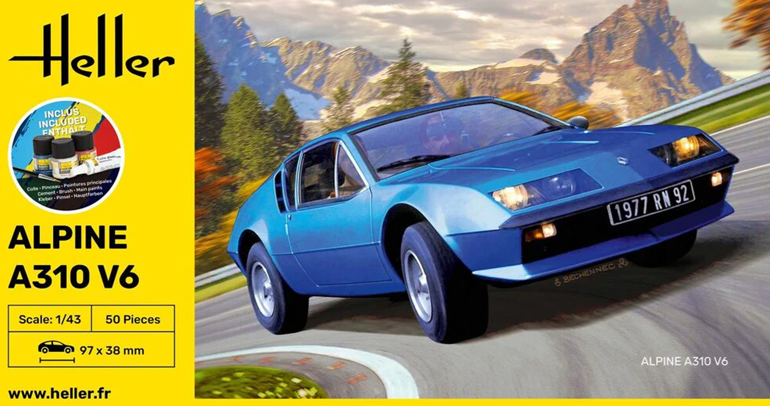 Samochód Alpine A310 V6 zestaw z farbami
